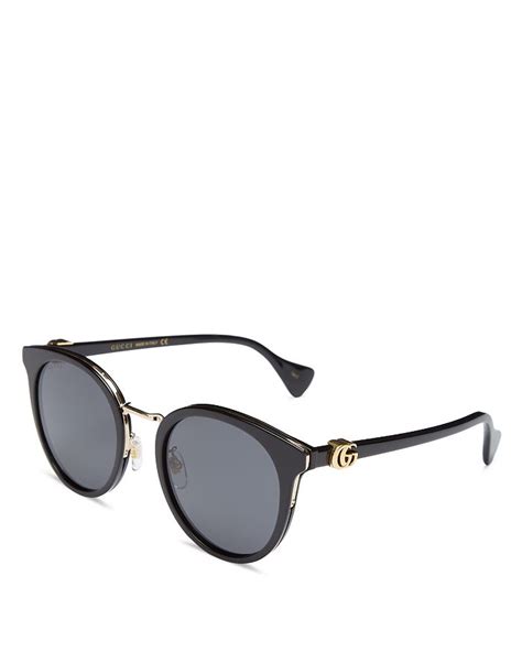 gucci wide frame glasses|gucci 55mm round sunglasses.